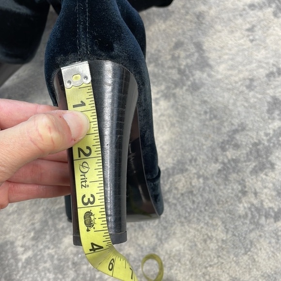 Rare Stuart Weitzman Alllegs OTK Thigh High Stretch Velvet Boots Heels Sz 8 - Picture 13 of 14